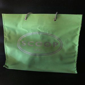 Scoop NYC Vinyl Green Tote 4 All Ur Bank Notes!